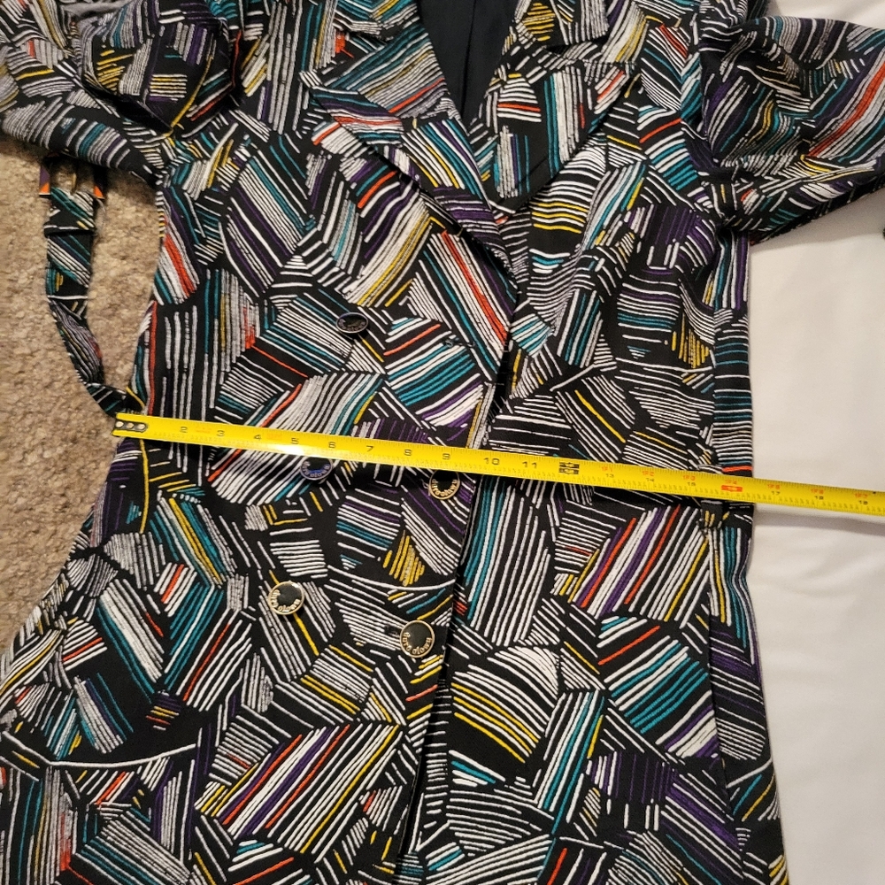 Duro Olowu Artsy Trendy Trench Coat Size Small - Picture 7 of 15
